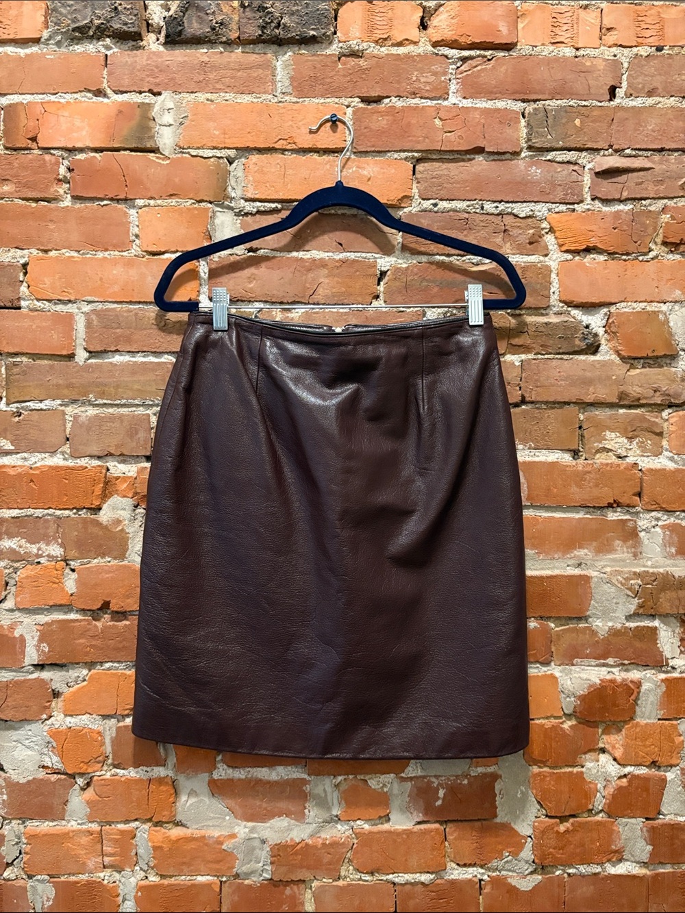 Vintage Y2K Oxblood Wilson’s Leather Miniskirt